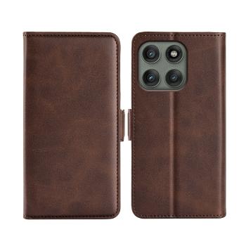 SIDE Peňaženkové puzdro pre Motorola Edge 60 Pro tmavohnedé