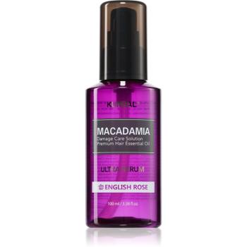 KUNDAL Macadamia Ultra Serum English Rose regeneračné olejové sérum pre poškodené vlasy 100 ml