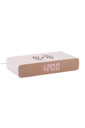 Led budík Karlsson Retro Flat LED 8 cm biela farba