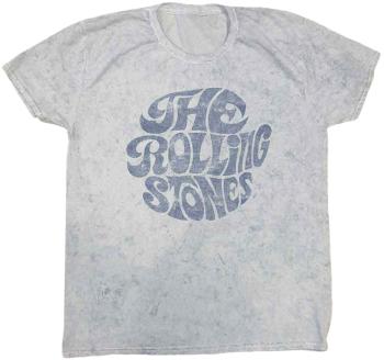 The Rolling Stones Tričko 70's Logo Unisex Dip-Dye on White S