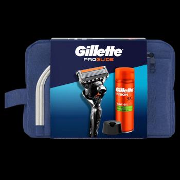 GILLETTE Cestovná sada ProGlide holiaci strojček + Fusion gél na holenie 200 ml + stojan