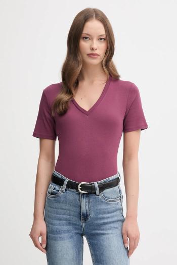 Bavlnené tričko United Colors of Benetton dámske, ružová farba, 3GA2E4230