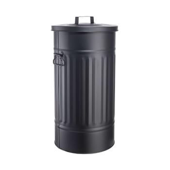 ZINC szemetesvödör/tárolóvödör, fekete 40 l
