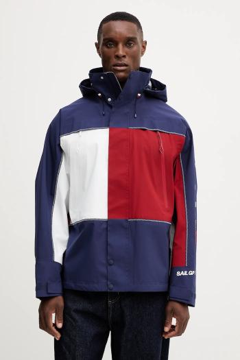 Bunda Tommy Hilfiger x SAIL GP tmavomodrá farba, prechodná, oversize, MW0MW41412