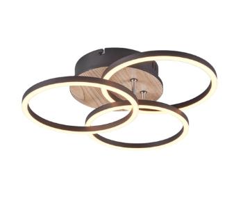 LED stropné osvetlenie Reality Circle drevodekor R62823135