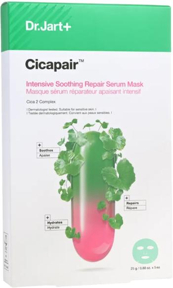 Dr. Jart+ Upokojujúca a hydratačná pleťová maska Cicapair (Intensive Soothing Repair Serum Mask) 5 x 25 g
