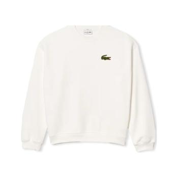 Lacoste  Loose Fit Badge Accent Sweatshirt - Blanc  Mikiny Biela