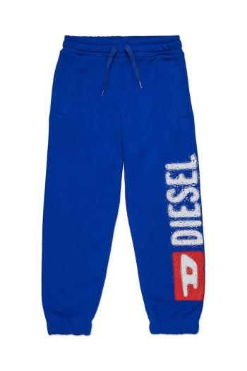 Detské bavlnené tepláky Diesel PANTLI TROUSERS s potlačou, J02445