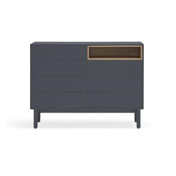 Sötétszürke alacsony komód 120x90 cm Corvo - Teulat