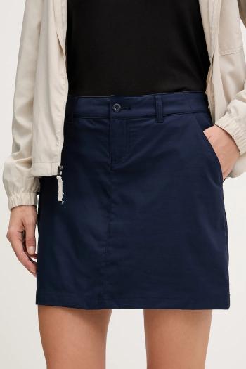 Športová sukňa Columbia Leslie Falls tmavomodrá farba, mini, rovný strih, 2140391