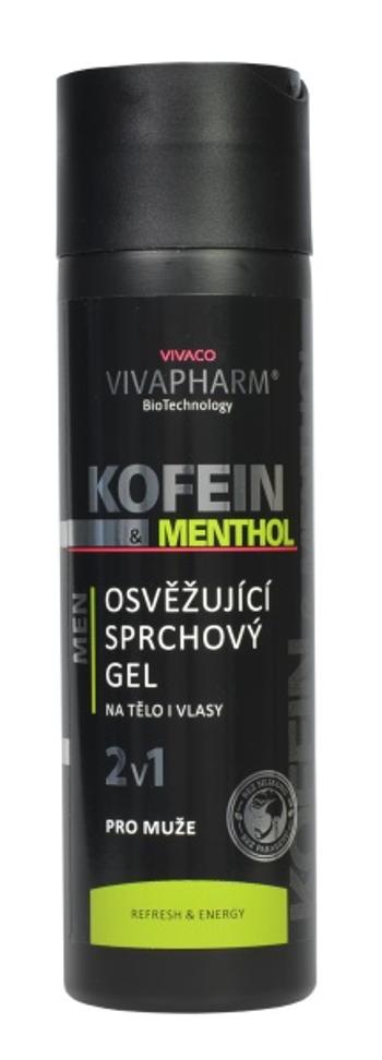 VIVAPHARM Kofeínový sprchový gél 2v1 s mentholom pre mužov 200 ml
