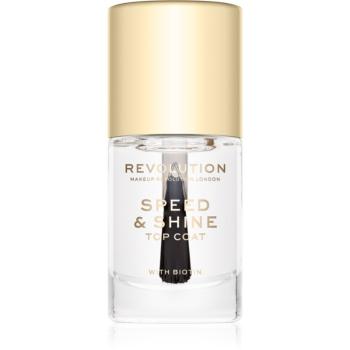 Makeup Revolution Speed & Shine rýchloschnúci lak na nechty priesvitný 10 ml