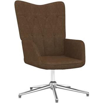 Relaxačné kreslo hnedé textil, 327592