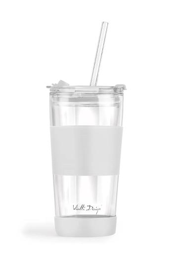 Termohrnček so slamkou Vialli Design Fuori 600 ml viac farieb