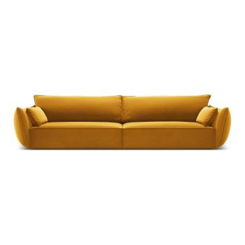 Mustársárga bársony kanapé 248 cm Vanda – Mazzini Sofas