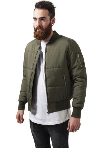 Urban Classics Basic Quilt Bomber Jacket olive - L