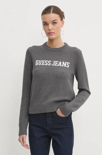 Bavlnený sveter Guess Jeans šedá farba, W4BR10 Z3HM1