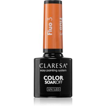 Claresa SoakOff UV/LED Color Fluo gélový lak na nechty odtieň 3 5 g