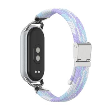 BRAIDED Nylonový remienok pre Xiaomi Smart Band 10 / 9 / 8 fialový