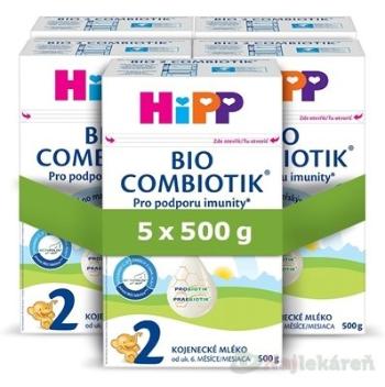 HiPP 2 BIO COMBIOTIK,následná mliečna dojčenská výživa (od ukoč. 6 m), 5x500g