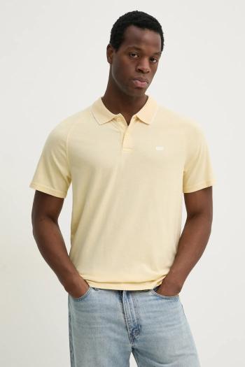 Polo tričko Levi's SHORELINE TECH POLO pánske, žltá farba, melanžové, 001EK