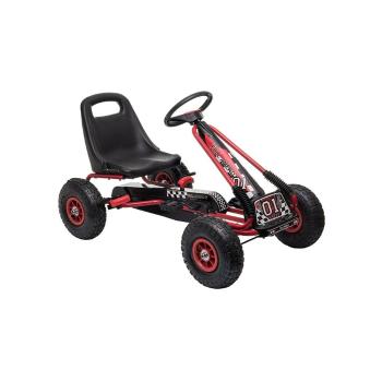 Baby Mix Detská šliapacia motokára Go-kart Razor, červená