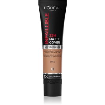 L’Oréal Paris Infallible 32H Matte Cover dlhotrvajúci zmatňujúci make-up SPF 25 odtieň 300 (Cool Undertone) 30 ml