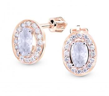 Cutie Jewellery Trblietavé zlaté náušnice so zirkónmi Z8049-30-X-4 číra