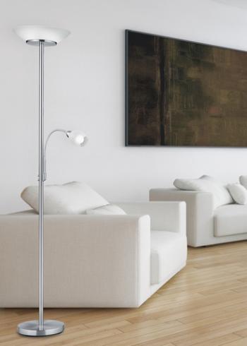 Stojaca lampa Reality Gerry nikel R40063107