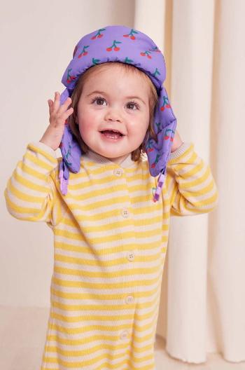 Detská čiapka Bobo Choses Cherry fialová farba biela, 224AH023