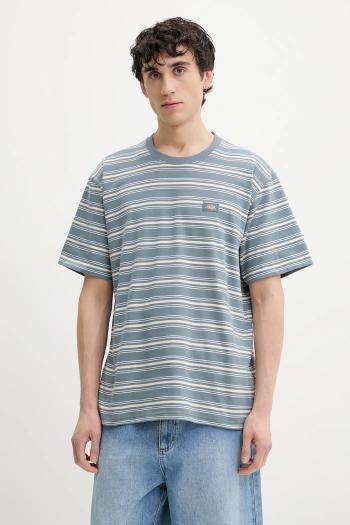 Bavlnené tričko Dickies pánske, šedá farba, vzorované, DK0A4Z8SG701