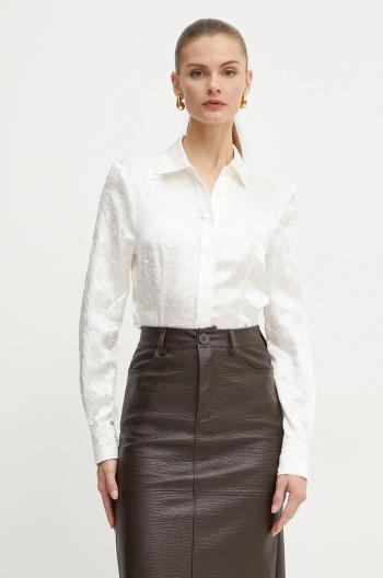 Košeľa Pinko dámska, béžová farba, regular, s klasickým golierom, 104425 A285