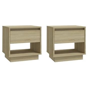 SHUMEE Nočné stolíky 2 ks dub sonoma 45 × 34 × 44 cm drevotrieska, 809519