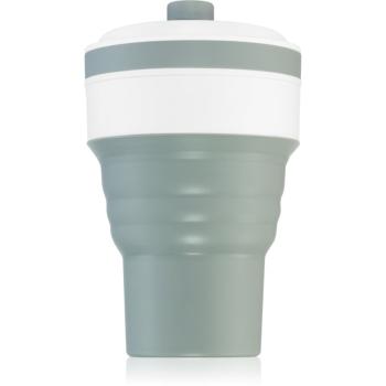 KidPro Collapsible Mug ceasca cu pai Grey 350 ml