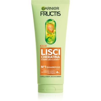 Garnier Fructis Lisci Cheratina výživný šampón na lesk a hebkosť vlasov 200 ml