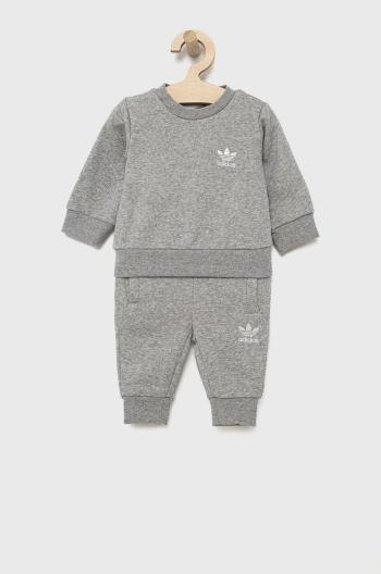 Detská tepláková súprava adidas Originals HE6910 šedá farba