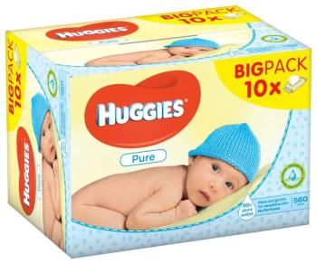 10x HUGGIES® Single Pure Obrúsky vlhčené 56 ks