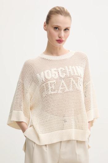 Sveter Moschino Jeans dámsky, béžová farba, tenký, 0904 3701