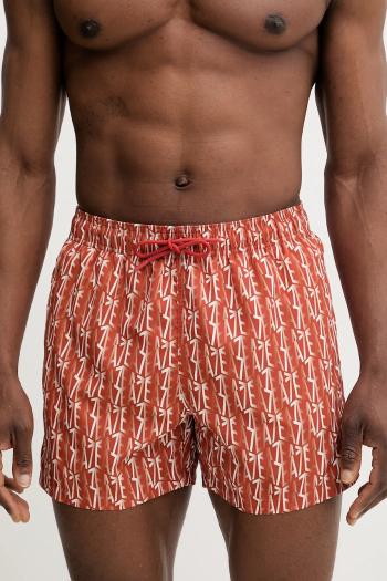 Plavkové šortky EA7 Emporio Armani oranžová farba, AF13059.7M000510