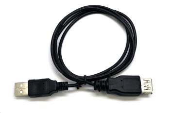 Kabel C-TECH CB-USB2AA-3-B USB A-A 3m 2.0 prodlužovací, černý