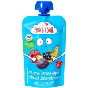 FruchtBar BIO ovocná kapsička s jablkom, banánom, slivkou a čiernymi ríbezľami100 g (4260133231948)