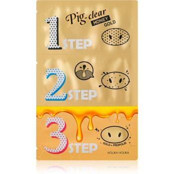 Holika Holika Pig Nose Honey Gold čistiaca náplasť na zanesené póry na nose 1 ks