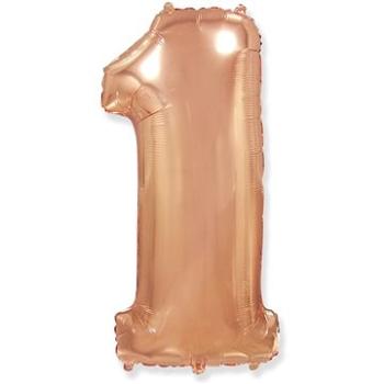 Balón foliový číslice růžovo zlatá - rose gold 102 cm - 1 (8435102305425)