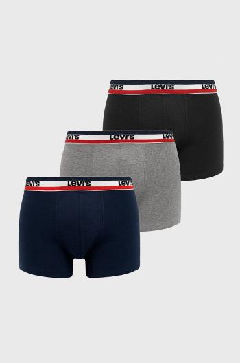 Boxerky Levi's 37149.0544-blackgreym, pánske, čierna farba