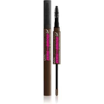 NYX Professional Makeup Zero To Brow Gel gél na obočie s aplikátorom odtieň 07 Espresso 2 ml