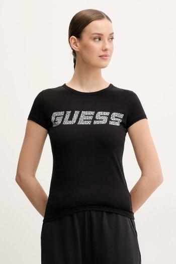 Tričko Guess KIARA dámske, čierna farba, V5GI20 J1314
