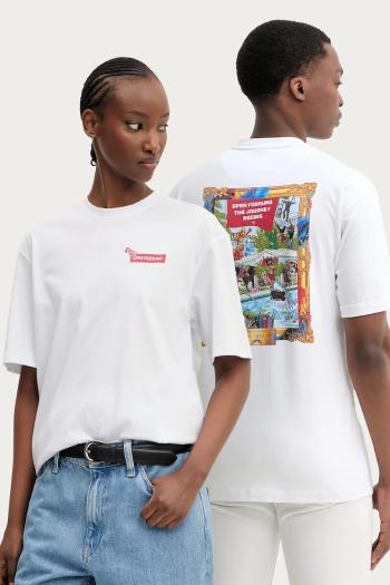 Bavlnené tričko Sprayground biela farba, s potlačou, SP311WHT