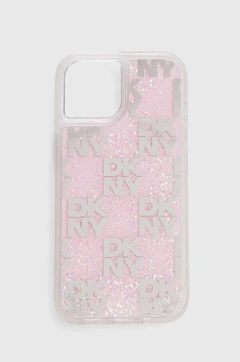 Puzdro na mobil Dkny iPhone 15 / 14 / 13 6.1" ružová farba, DKHCP15SLCPEPP,