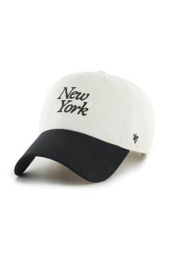 Bavlnená šiltovka 47 brand MLB New York Yankees šedá farba, jednofarebná, B-FNDSC17GWS-SSF