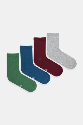 Detské ponožky United Colors of Benetton 4-pak modrá farba, 6GRD07028
